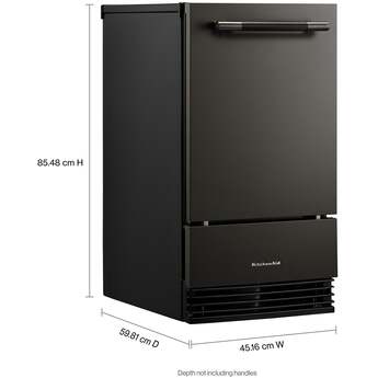 KitchenAid 18 Inch Automatic Ice Maker With Drop-Down Door And Pump: Black Ore — thumbnail 2